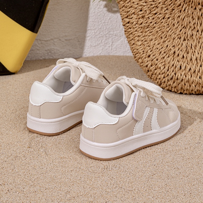 Beige Stripe Trainers - Image 2